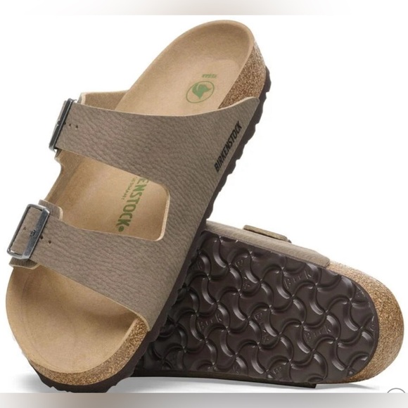 Birkenstock Other - Birkenstock Arizona Vegan Sandal in Desert Dust Gray Taupe/Brown size 12